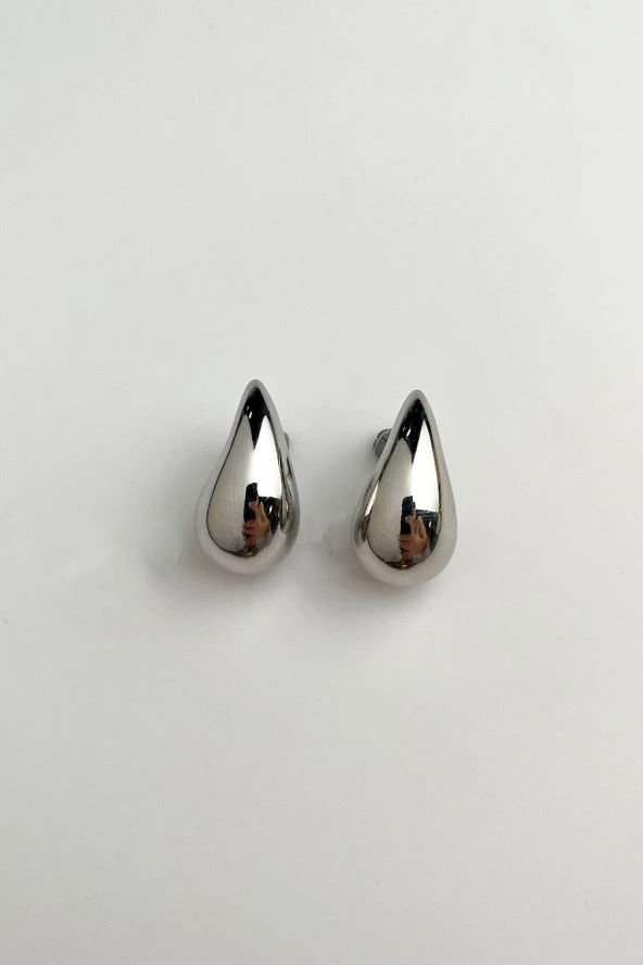 Kadın Silver Bottega Gözyaşı Damlası Model Küpe