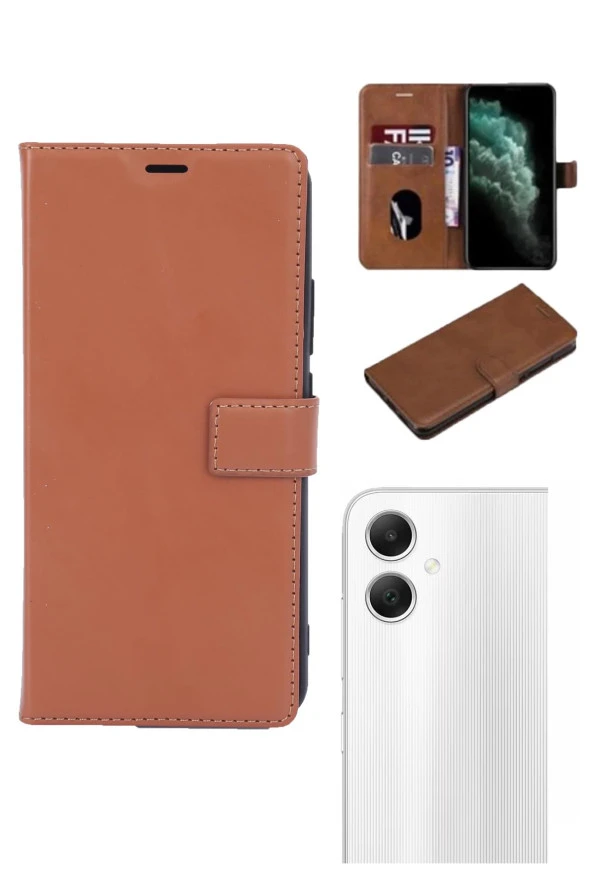 Samsung Galaxy A05 Kamera Korumalı Cüzdanlı ve Kapaklı Kılıf - Resim 2