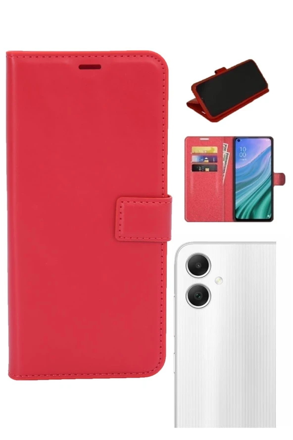 Samsung Galaxy A05 Kamera Korumalı Cüzdanlı ve Kapaklı Kılıf - Resim 3