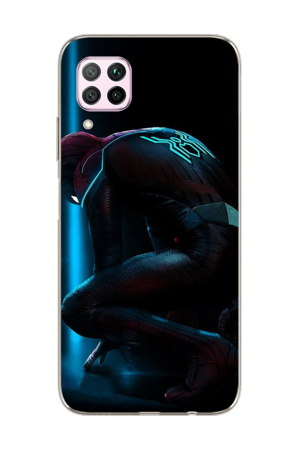 Örümcek Adam Tasarım Süper Şeffaf Silikon Telefon Kılıfı Huawei P40 Lite
