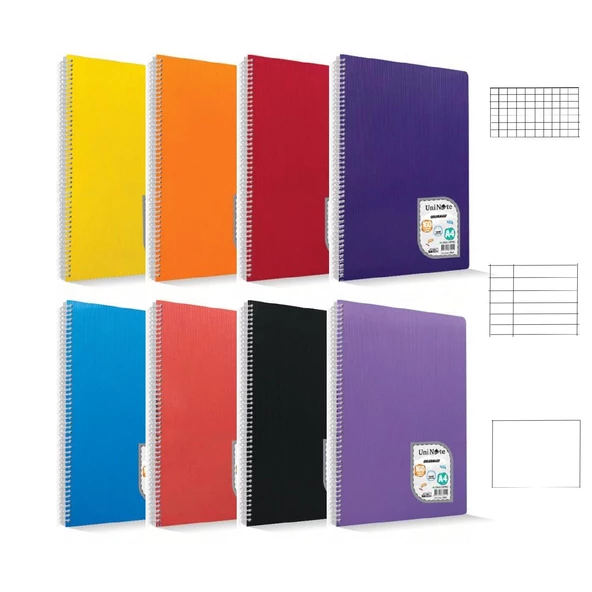 Çınar Colormaxi A4 120 Yaprak Plastik Kapak Spiralli Defter