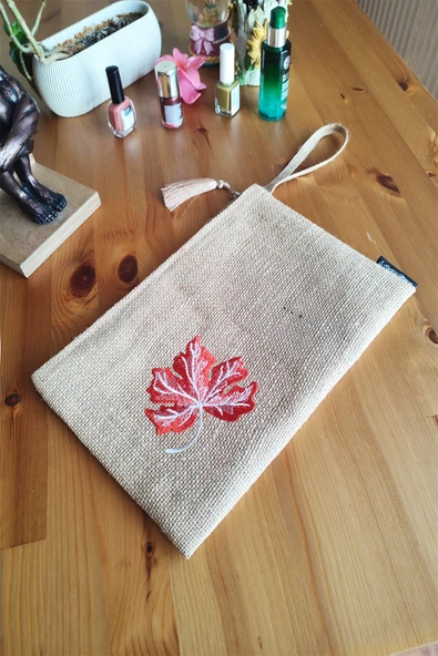 Hasır Kadın Portföy & Clutch Çanta Yaprak ürün görseli 1