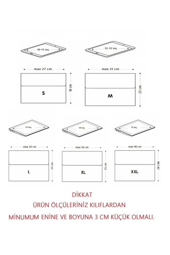 Keçe Tablet Kılıfı Antrasit Apple Samsung Asus Lenovo Casper Tüm Markalara Uyumlu - Resim 5
