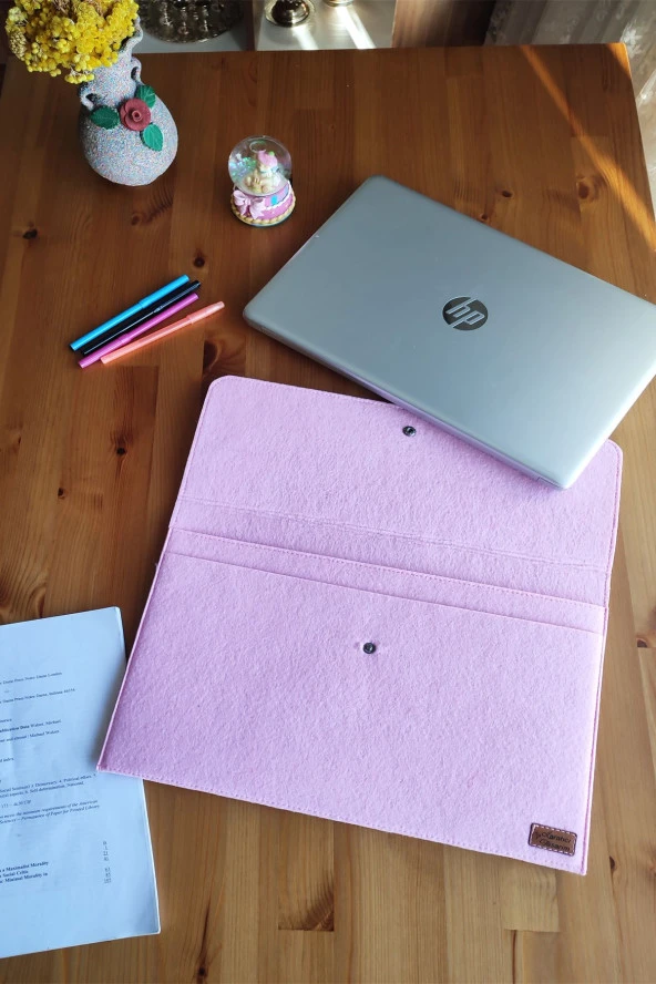 Keçe Tablet Kılıfı Pembe Apple Samsung Asus Lenovo Casper Tüm Markalara Uyumlu - 3