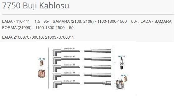 BUJI KABLOSU + BOBIN KABLOSU SAMARA 1.5