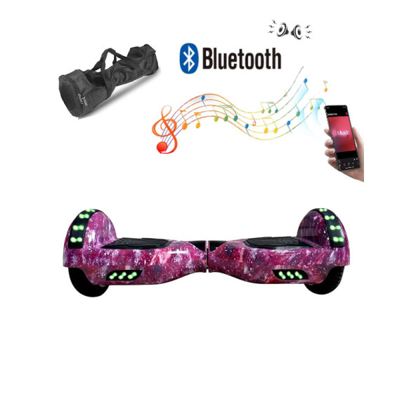 CityMate Elektrikli Kaykay Full Ledli Hoverboard Bluetooth Hoparlörlü 6.5 Inch Desen13