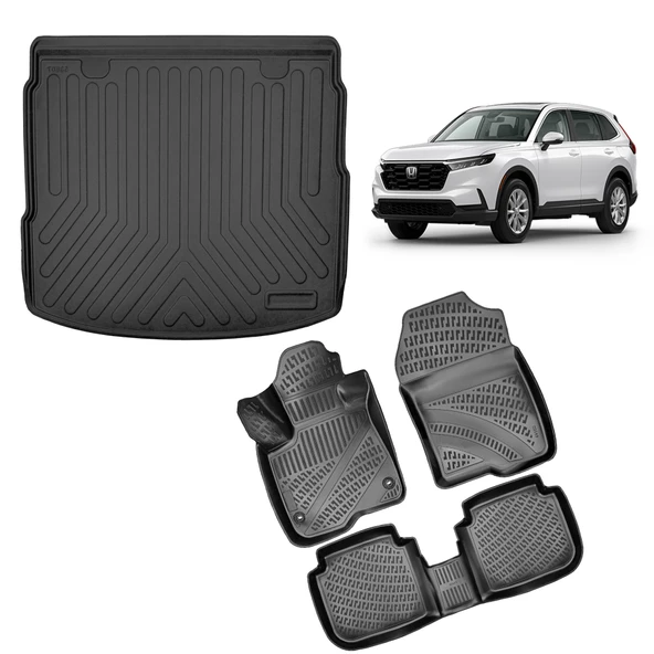 Rizline Honda CRV 2023 Sonrası Paspas ve Bagaj  Havuzu Set Sİyah ürün görseli