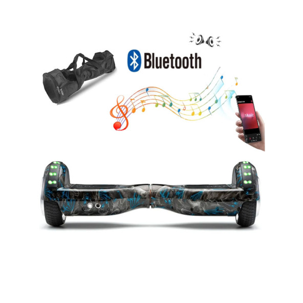CityMate Elektrikli Kaykay Full Ledli Hoverboard Bluetooth Hoparlörlü 6.5 Inch Desen18