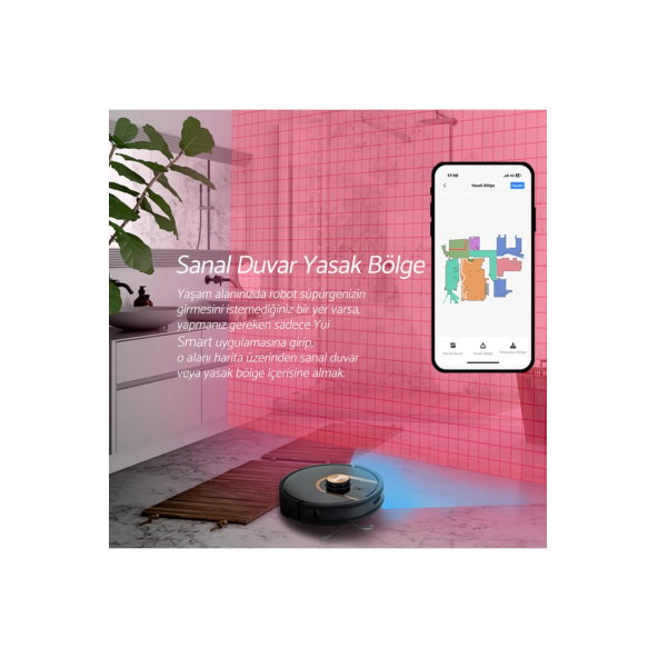 Yui S7 Plus Akıllı Çöp Istasyonlu Robot Vacuum & Mop Süpürge Beyaz(Yuı Türkiye Garantili) - 6