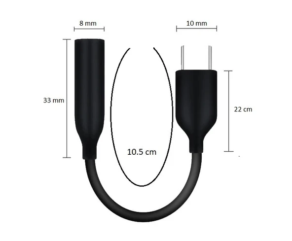 JH048 Type-C to 3.5 mm Siyah Kulaklık Aux Çeviri - 7