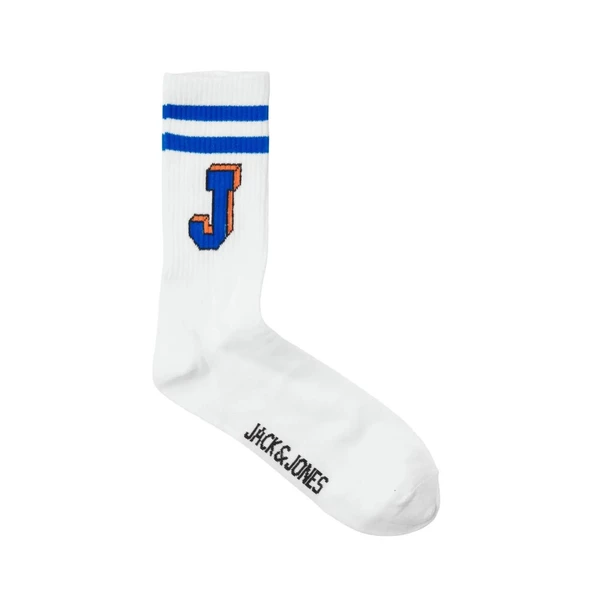 Jack & Jones 12250749 Tennis Çorap Sn Beyaz-Mavi