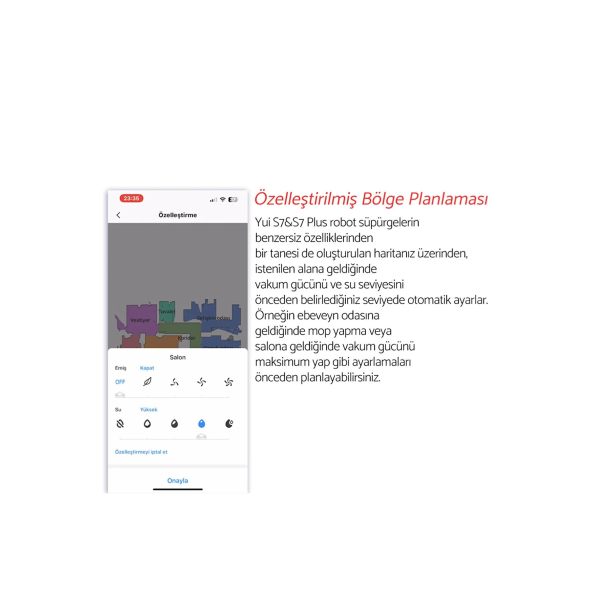 Yui S7 Nomopzone Özellikli Akıllı Robot Vacuum & Mop Süpürge Beyaz(Yuı Türkiye Garantili) - 3