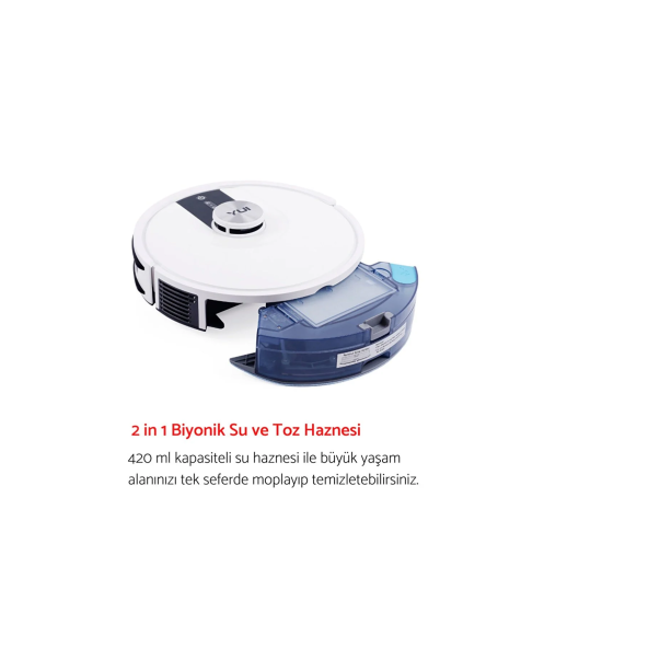 Yui S7 Nomopzone Özellikli Akıllı Robot Vacuum & Mop Süpürge Beyaz(Yuı Türkiye Garantili) - 4