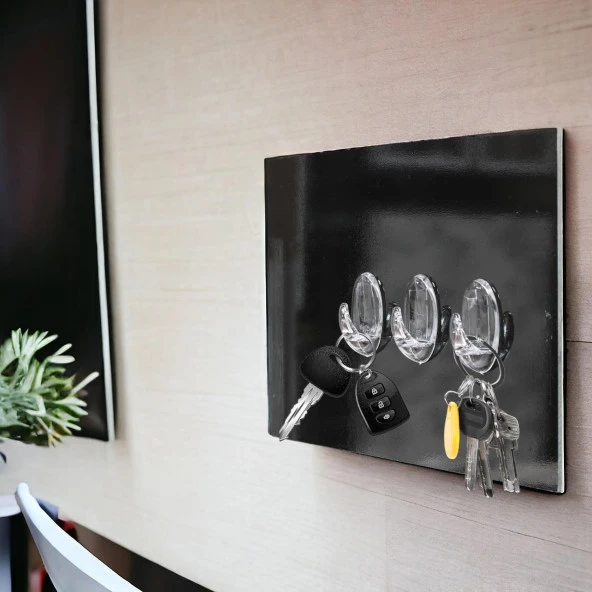 Banyo Lavabo Mutfak Askılık Şeffaf Plastik Sağlam Asma İz Bırakmayan Yapışkanlı Askı 3 Adetli Set - 4