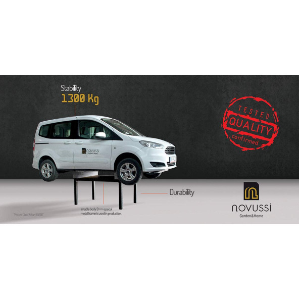 Novussi Liverno Rattan 6 Kişilik Masa Takımı Bahçe Takımı 90x150 Kahverengi - 3