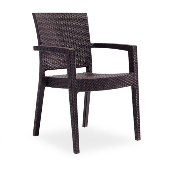 Novussi Liverno Rattan 6 Kişilik Masa Takımı Bahçe Takımı 90x150 Kahverengi - 9