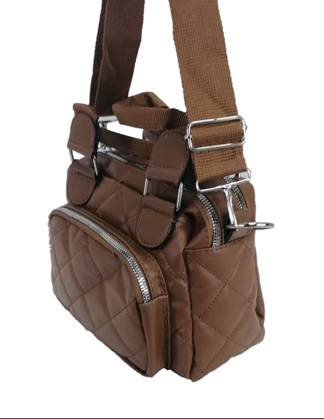 LV-400 Suni Deri Uzun Kol Askılı Kadın El ve Omuz Çantası - Resim 10