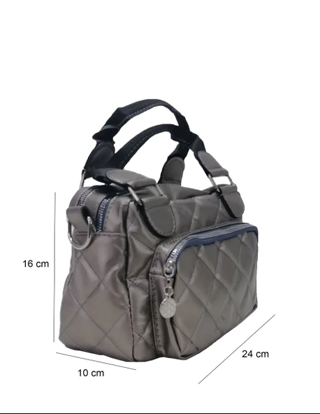 LV-400 Suni Deri Uzun Kol Askılı Kadın El ve Omuz Çantası - Resim 7