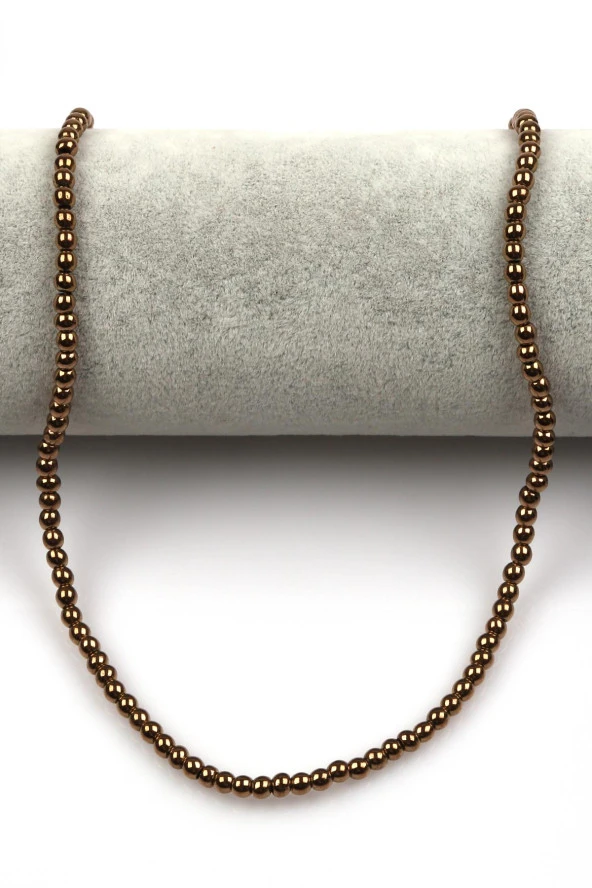 Bakır Renkli Hematit Dizi 4 mm Küre Kesim - Resim 2