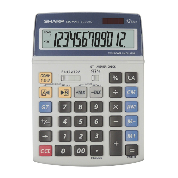 Sharp EL2125C Masaüstü 12 Haneli Hesap Makinesi - 2