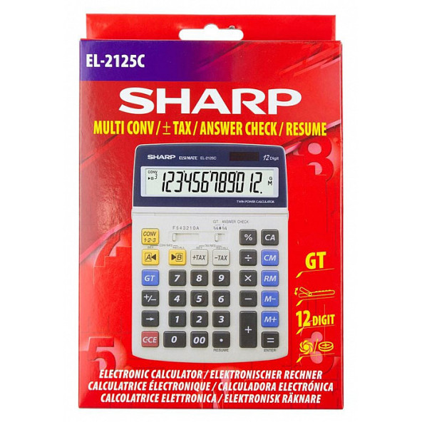 Sharp EL2125C Masaüstü 12 Haneli Hesap Makinesi - 3