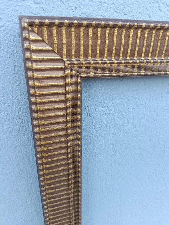 Sarı Yaldız İşlemeli Dekoratif Çerçeve 103x133cm 015 - 4