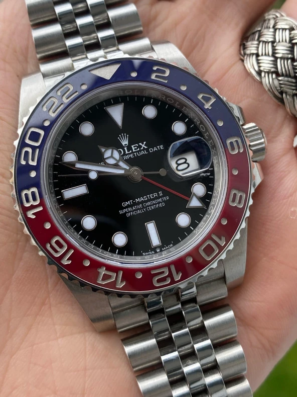 Rolex Gmt Master II 41mm Jubile Kordon Erkek Kol Saati 126710BLRO 2. El - Resim 4