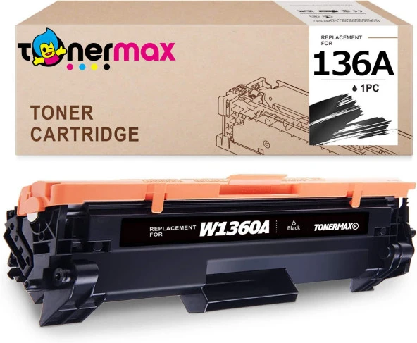 TonerMAX® Hp LaserJet M211dw Muadil Toner - Çipli / W1360A / 136A / Hp ile Uyumlu