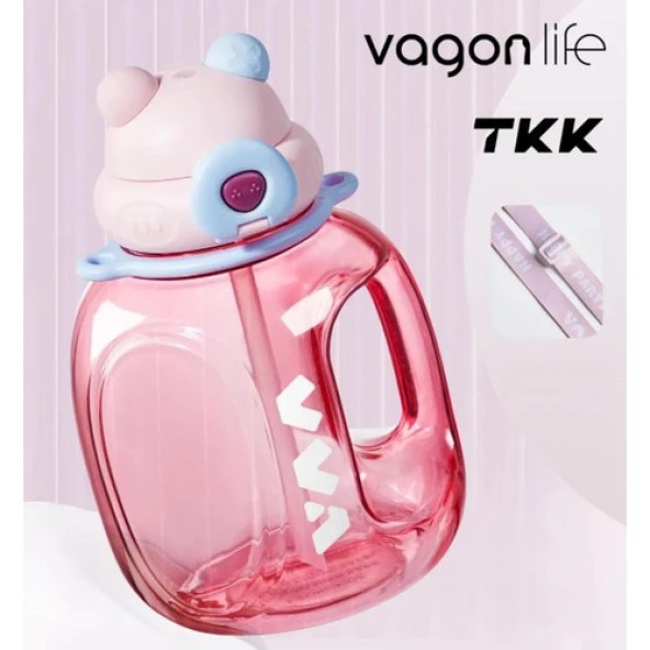 Vagonlife Tritan Su Matarası 1200 Ml Pembe - 3