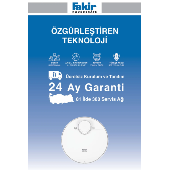 Fakir Robert Rs 770 Akıllı Robot Süpürge - 7