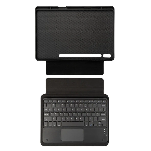 Vendas Samsung Galaxy Tab S7 Plus T970 Zore Border Keyboard Bluetooh Bağlantılı Standlı Klavyeli Tablet Kılıfı