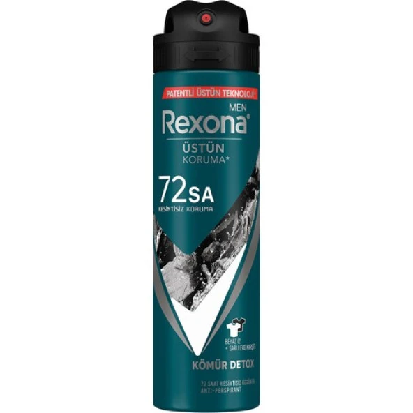 Rexona Men Erkek Sprey Deodorant Kömür Detox 72 Saat Kesintisiz Üstün Koruma 150 M - 2