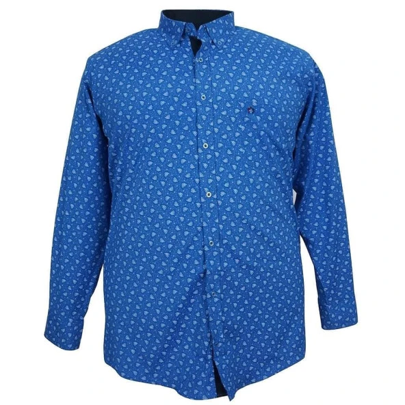 Erkek Büyük Beden 125 Kilo İçin Uygun Likralı Uzun Kol Gömlek