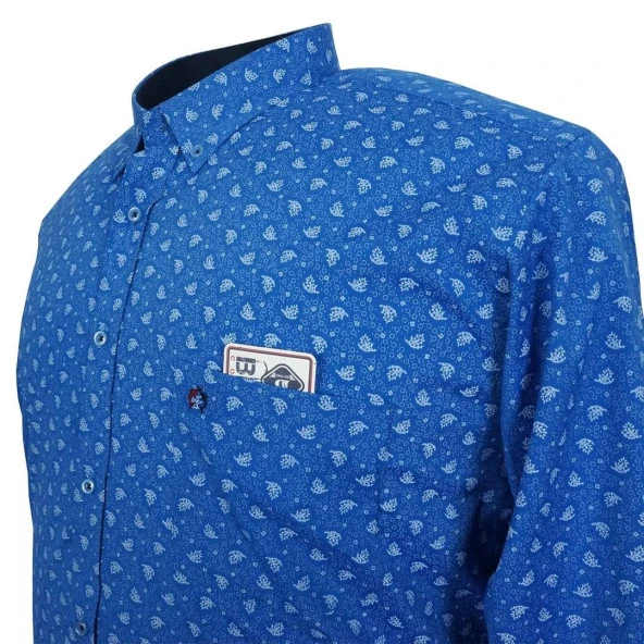 Erkek Büyük Beden 125 Kilo İçin Uygun Likralı Uzun Kol Gömlek - 2