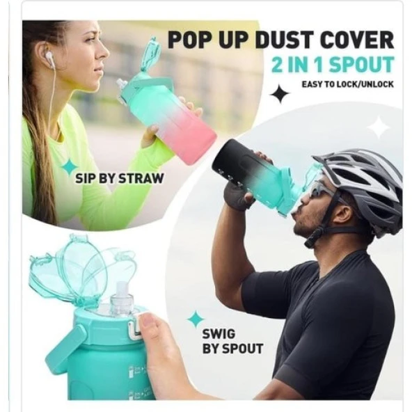 Vagon Matara Policarbon 2000 Ml Mor Mavi VGN2214 - 3