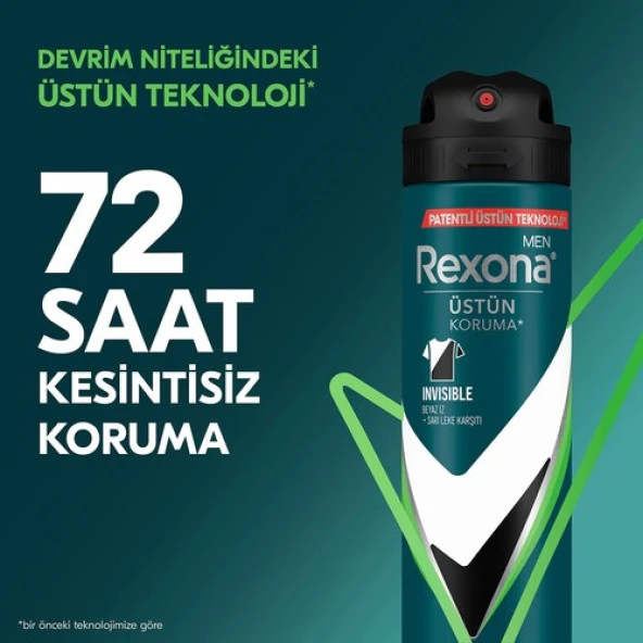Rexona Men Erkek Sprey Deodorant Natural Fresh Mint 72 Saat Kesintisiz Üstün Koruma 150 ml - 3