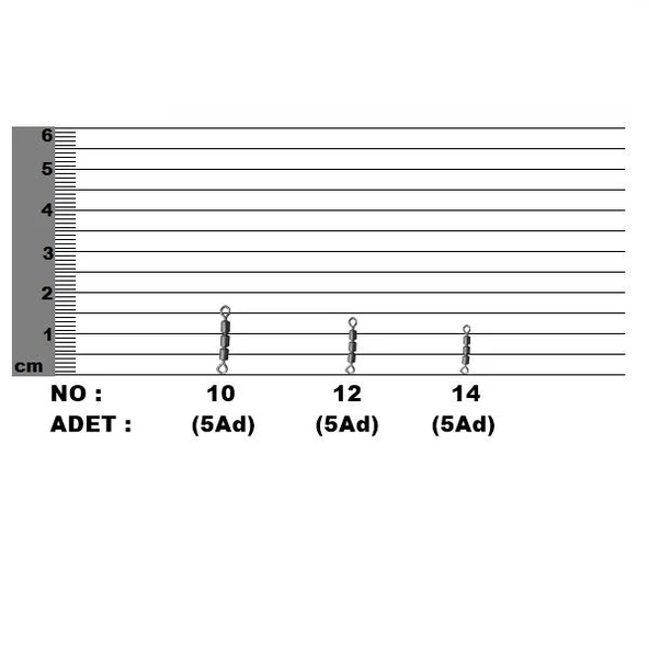 EFFE Treble Rolling Swilves Üçlü Fırdöndü, Olta Fırdöndüsü - 2