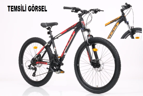 24J RUUT GRUFF MD 24V DAĞ BİSİKLETİ - SİYAH TURUNCU - 36 KADRO