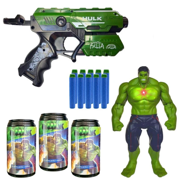 Prestij BVM Oyuncak Hedefli Soft Mermili HULK Figürlü Dart Atan FAB.9519