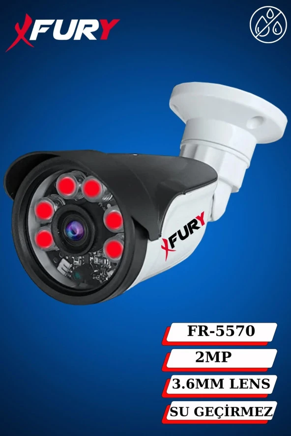 FURY 16 Kameralı Gece Görüşlü 1080P 2Mp Görüntü Full Hd Atom Led Güvenlik Kamerası Seti 5570 1 TB - Resim 6