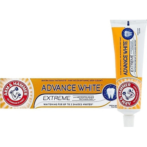 Arm & Hammer Advance White 3 Tona Kadar Beyazlatıcı Florürlü Diş Macunu 75 ml