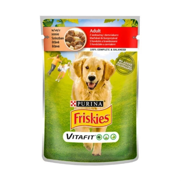 Purina Friskies Sığır Etli Yetişkin Köpek Konservesi 100 Gr