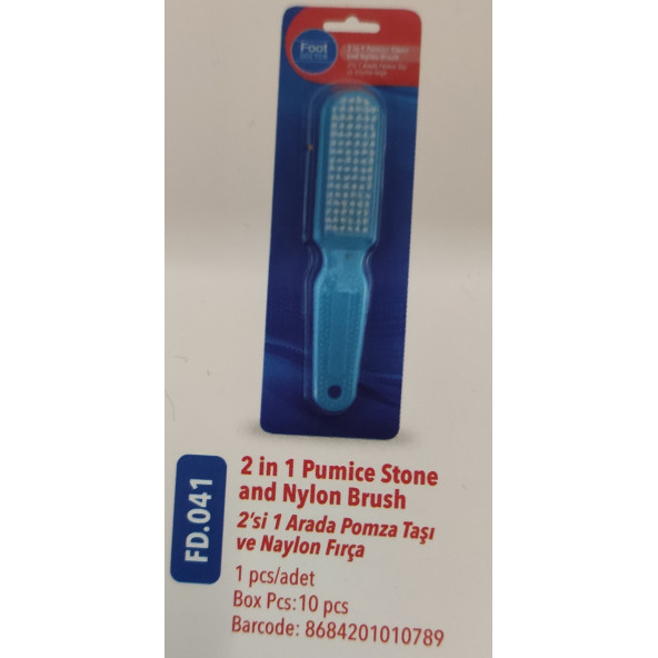 FOOT DOCTOR 2'Sİ 1' ARADA  POMZA TAŞI VE NAYLON FIRÇA  FD 0041 - 2