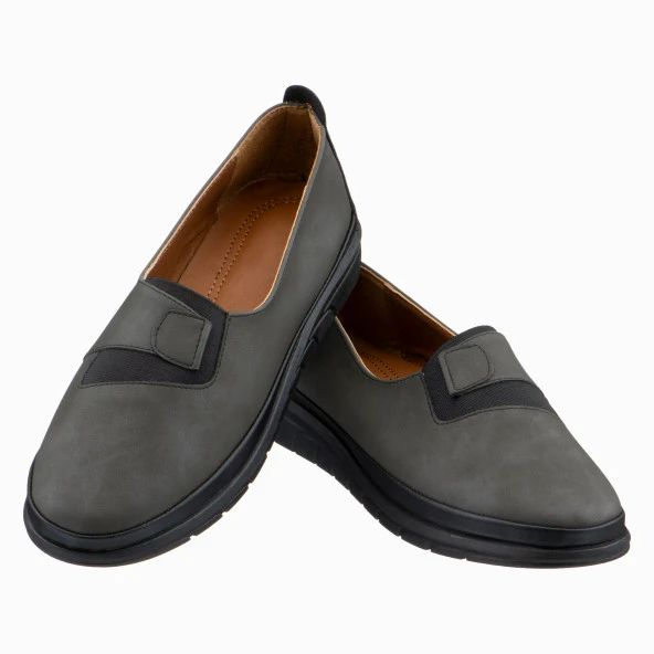 Yeşil Siyah Lastik Detaylı Kadın Ayakkabı