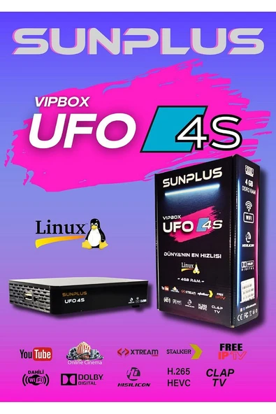 Vıpbox Ufo 4S Uydu Alıcısı ürün görseli 1