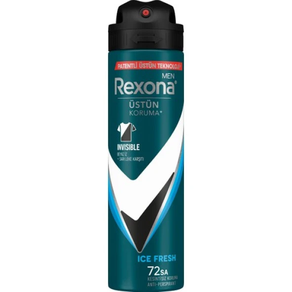 Rexona Men Erkek Sprey Deodorant Invisible Ice Fresh 72 Saat Kesintisiz Üstün Koruma 150 ml - 2