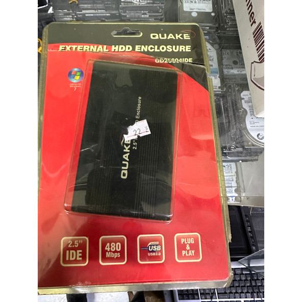 QUAKE GD25604IDE 2.5 USB 2.0 IDE SİYAH HDD KUTUSU