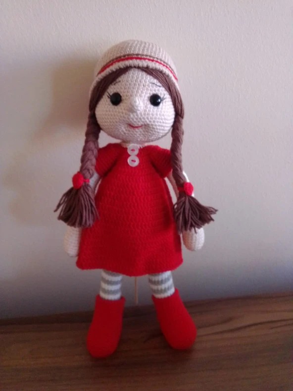 Köylü Kızı Bebek Amigurumi Organik Oyuncak - 1