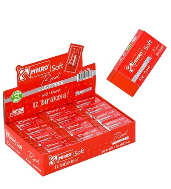 Mikro Silgi Öğrenci Silgisi (24 Lü Paket)