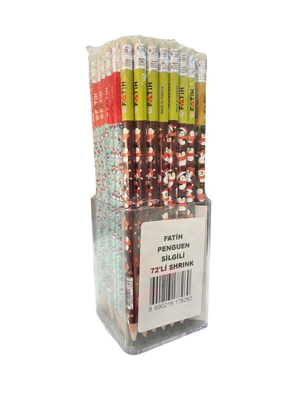 Fatih Kurşun Kalem Penguen Silgili Kurşun Kalem (72 Li Paket)